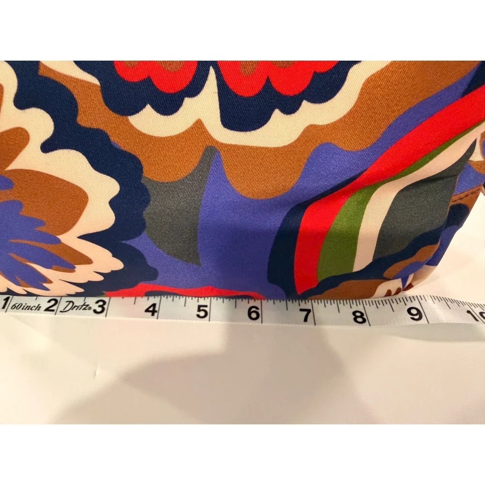 Vera Bradley Cosmetic Bag Large Floral Makeup Pouch Zip Travel